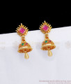 Latest One Gram Gold Plated Kemp Stone Mini Jhumki ER2921