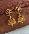 Beautiful Black Crystal Gold Plated Jhumki Earring Shop Online ER2955