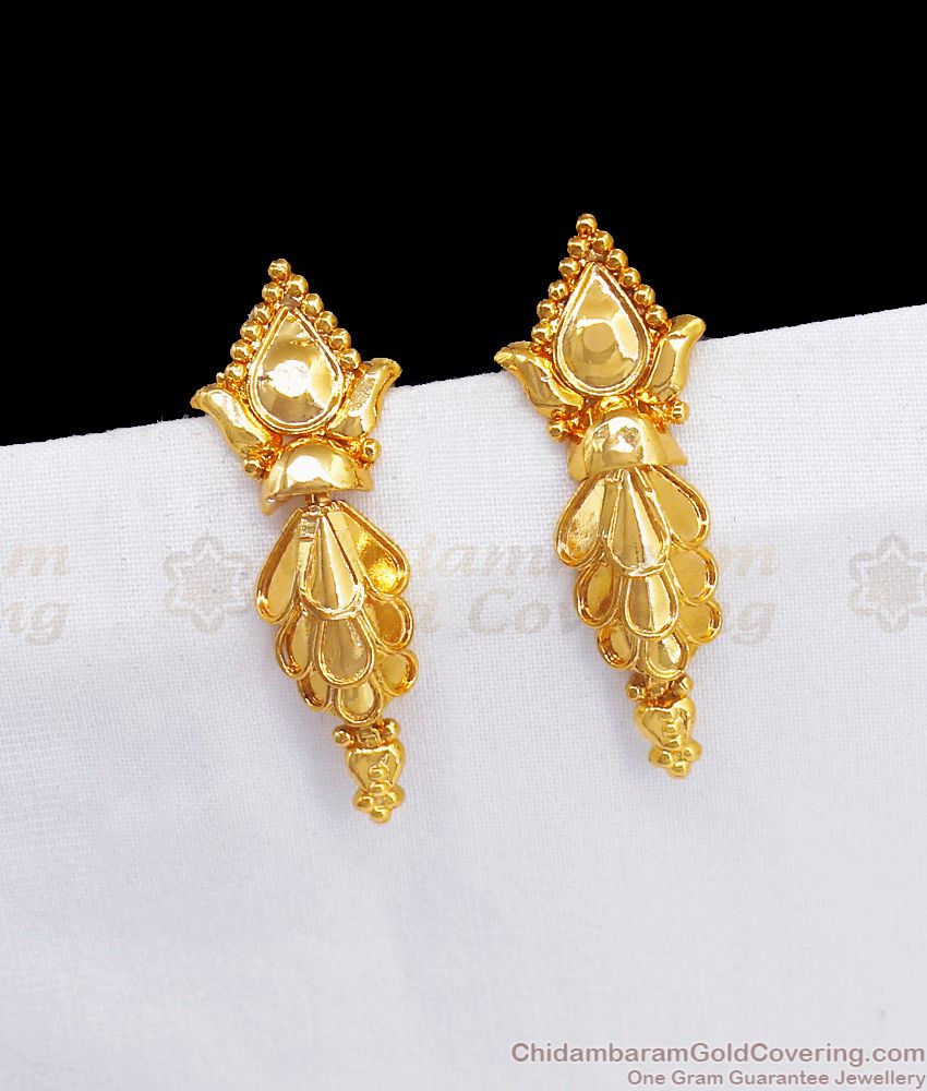 Trendy Pure Gold Tone Dangler Grape Earring Online Fashion ER2966