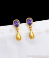Royal Purple Stone Gold Plated Earring Stud Design ER2968