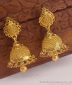 Gold Plated Jhumka Net Pattern Hanging Beads Shop Now ER2975