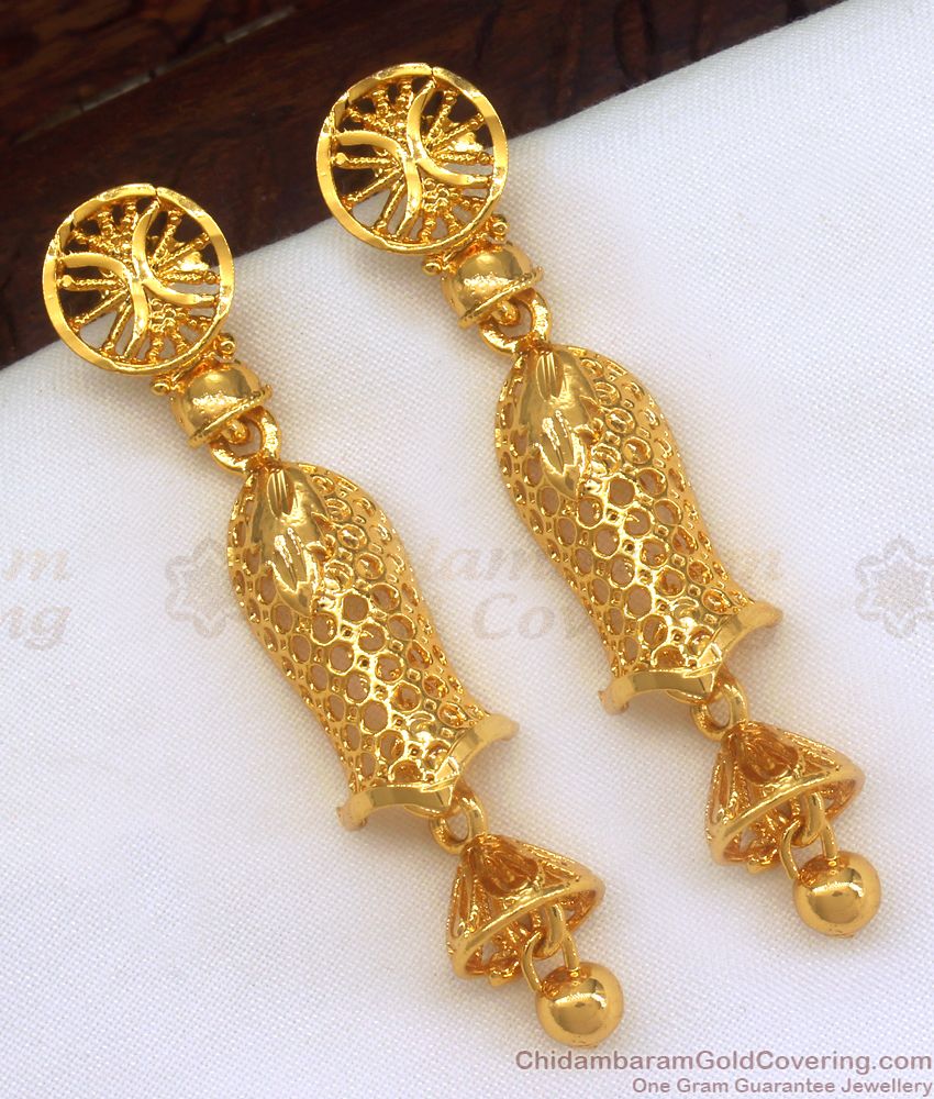 Latest Fancy Gold sui Dhaga earring design/Gold long earring design/Hanging  earrings - YouTube