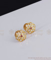 Beautiful 6 Petal Impon Stud Earring Gati Stone Jewelry ER3012