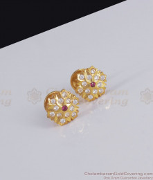 Beautiful 6 Petal Impon Stud Earring Gati Stone Jewelry ER3012 Beautiful 6 Petal Impon Stud Earring Gati Stone Jewelry ER3012
