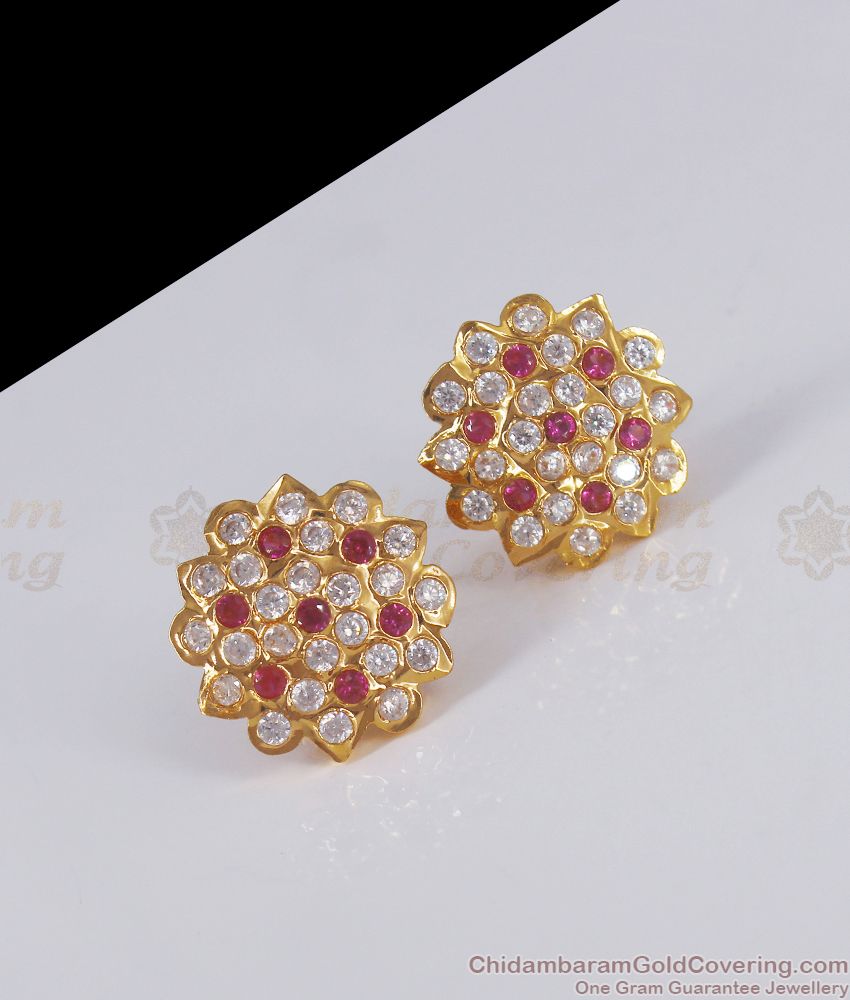 Latest Impon Earring Big Gati Stone Stud Shop Online ER3019