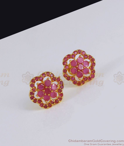Imitation outlet ruby earrings