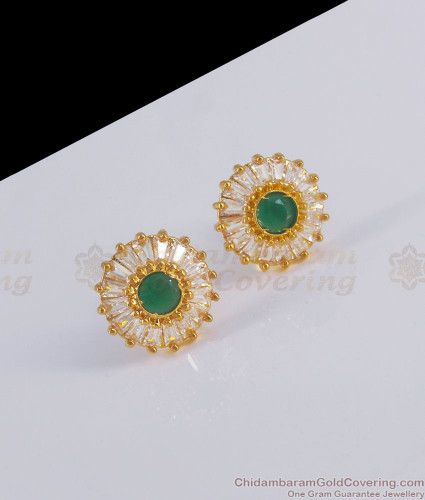 FIDA Earrings  Buy FIDA Ethnic Indian Traditional Gold Stone Round Shape Stud  Earrings Online  Nykaa Fashion