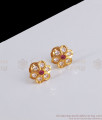 Original Impon Stud Earring Flower Design Gati Stone ER3034