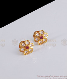 Original Impon Stud Earring Flower Design Gati Stone ER3034 Original Impon Stud Earring Flower Design Gati Stone ER3034