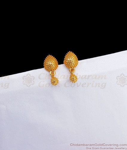 gold earring designs indian daily wear jewelry | Simple Light Weight #Gold # Earring Desig… | Gold earrings designs, Silver wedding jewelry, Minimalist earrings  gold