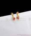 Cute Gold Plated Stud Earring Office wear Heart Design ER3044