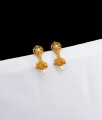 Small Jhumka Earring Hanging Pearl Stone Flower Design ER3046
