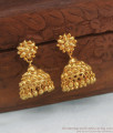 Medium Size Gold Jhumka Earring Flower Pattern ER3051