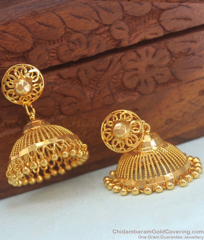 Very Big Gold Imitation Jhumka Bridal Earrings Buy Online ER3057