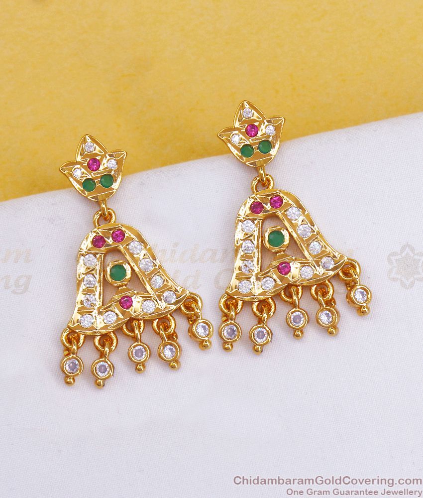 24k Gold plated real gold lookalike Chandbali earrings Set – Swatam Fashion