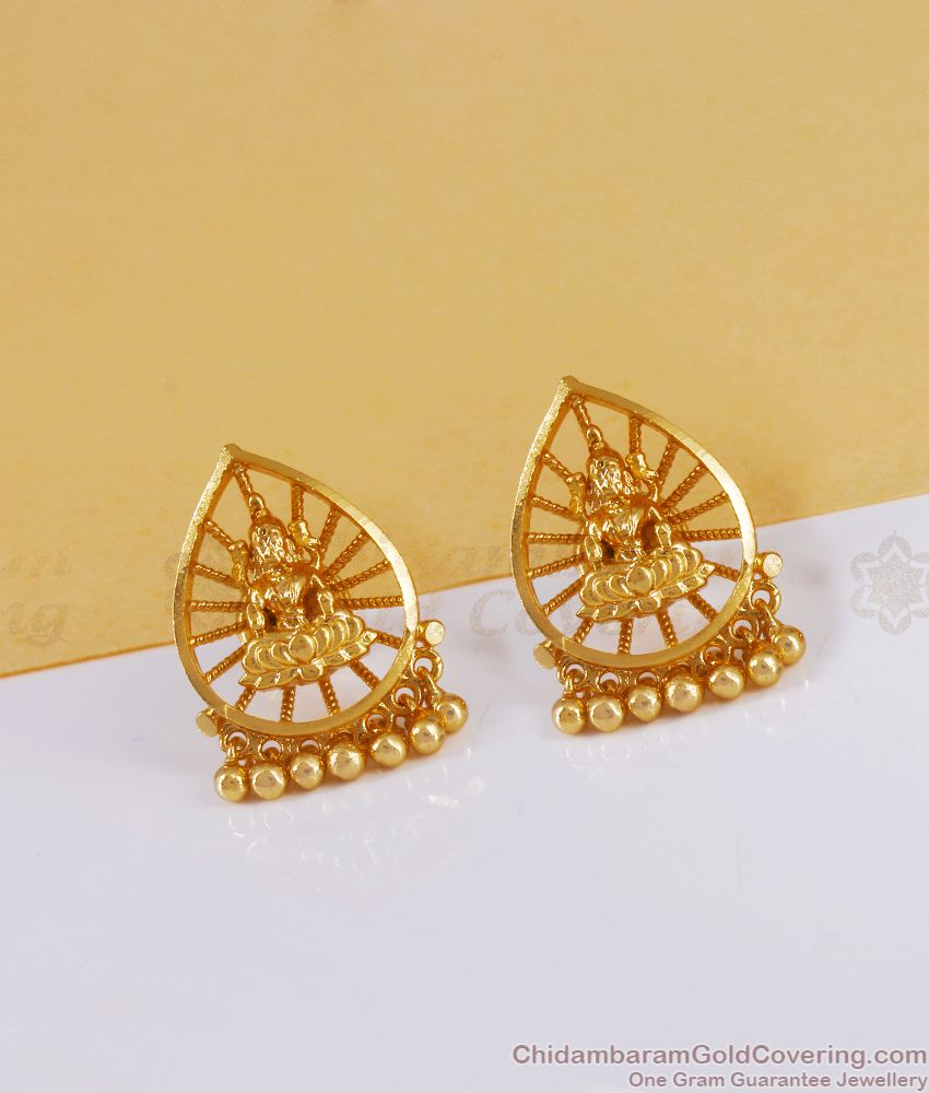 One Gram Gold Stud Earring Lakshmi Design ER3092
