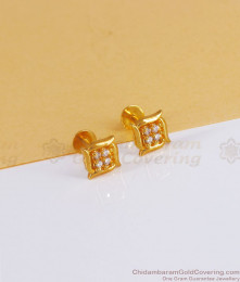 Tiny Gold Plated Pin Type Stud Earring Shop Online ER3096 Tiny Gold Plated Pin Type Stud Earring Shop Online ER3096