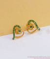 Pretty Gold Plated Earring Emerald Stone Stud ER3103