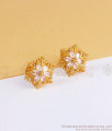 Elegant White Stone Gold Stud Earring Regular Use ER3113