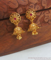 Small Gold Plated Jhumka For Daily Use ER3115