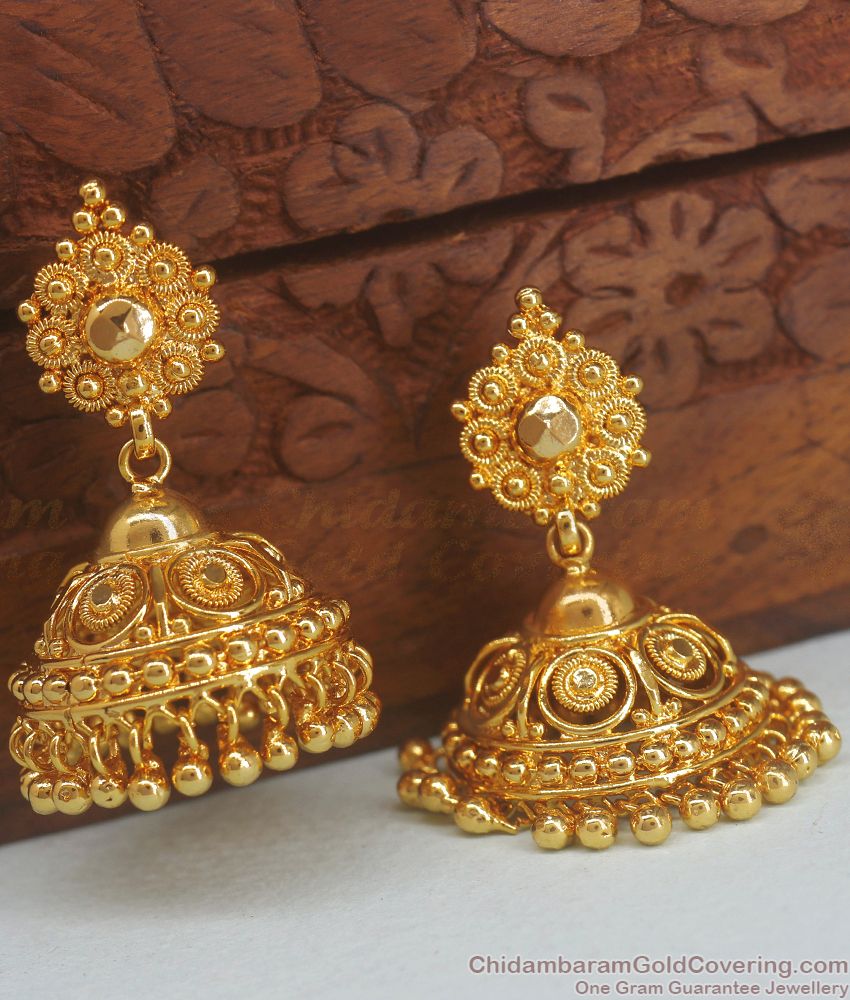 Big Umbrella Model Gold Imitation Jhumka Earring Shop Online ER3126