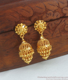 Medium Size Gold Plated Adukku Jhumki Collection ER3137 Medium Size Gold Plated Adukku Jhumki Collection ER3137
