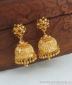 Look Like Real Gold  Jhumkas Earring With Single Ruby Stone ER3139