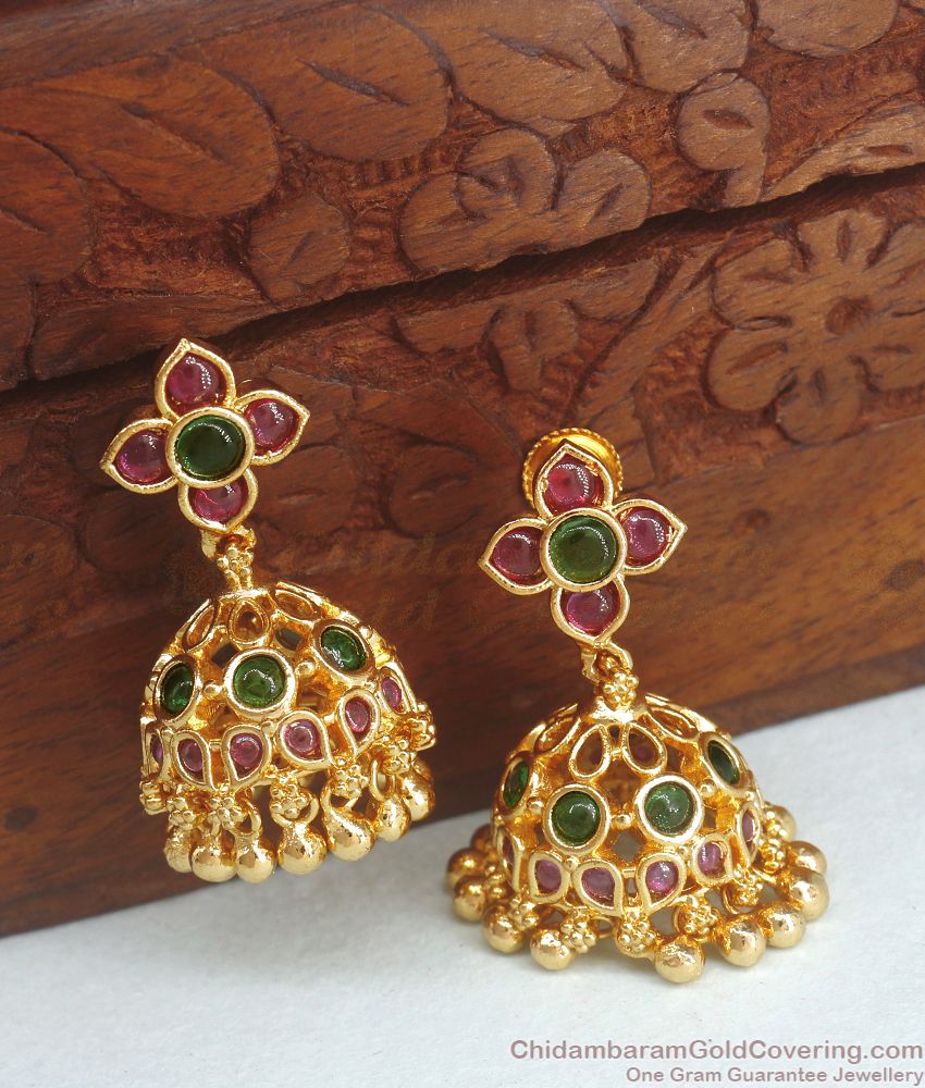 Bridal Collection Gold Imitation Jhumki Design ER3143