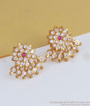 Flower Design Impon Big Stud Earring With Hanging Gati Studs ER3156