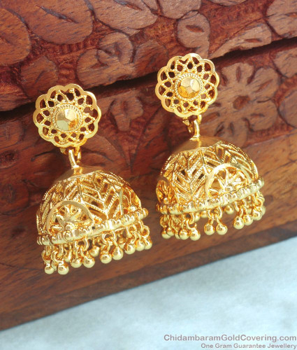 Indian 22K Gold Plated Full Ear Earring Jhumka Bridal Fashion Earrings Set  b | eBay