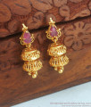 Buy Ruby Stone Gold Adukku Jhumki Earring With Price ER3177