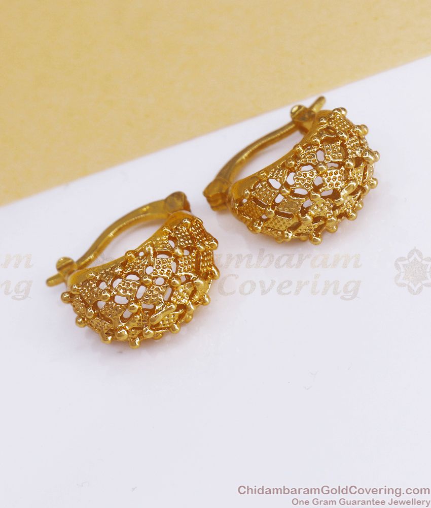 Buy Stylish Gold Plated Hoop Earrings Online ER3184 Buy Stylish Gold Plated Hoop Earrings Online ER3184