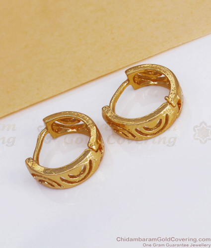 Buy Vaibhav Jewellers 14K Yellow Gold Hoop Earrings 155DH3002 Online from  Vaibhav Jewellers