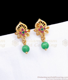 New Gold Plated Stud earring With Green Pearls ER3197 New Gold Plated Stud earring With Green Pearls ER3197