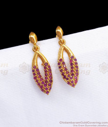 Gorgeous Ruby Stone Gold Danglers Shop Online ER3198 Gorgeous Ruby Stone Gold Danglers Shop Online ER3198