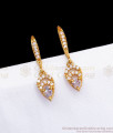 Full White Cz Stone Gold Hoop Earring Shop Online ER3200