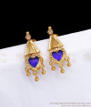Gorgeous Heart Shaped Blue Palakka Stud Earring Shop Online ER3204