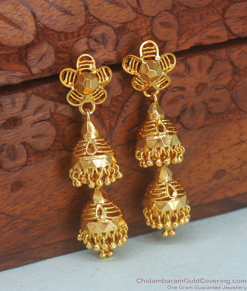 Gorgeous Gold Imitation Adukku Jhumki Earring Bridal Wear ER3238