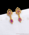 Cz Ruby Stone Gold Stud Earring Shop Online ER3245