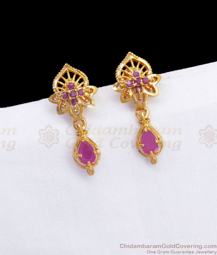 Cz on sale ruby earrings