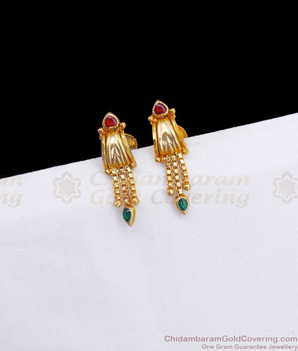 Elegant gold earrings with pore 2.00 g | JewelryAndGems.eu