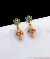 One Gram Gold Jhumki Earring Multi Color Kemp Stone ER3259