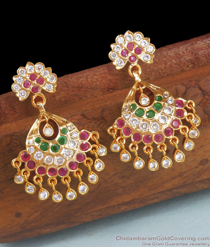 High Quality Dangler Gold Impon Earring Bridal Collection ER3287