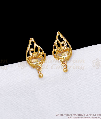 22k Plain Gold Earring JGS-2106-01262 – Jewelegance