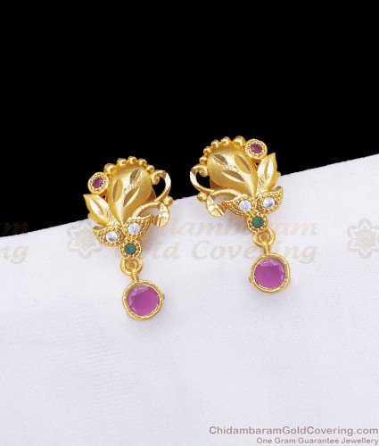 Tiny Delicate AAA CZ Flower Stud Earrings For Women Teen 14K Real Gold  Screwback Simulated Gemstone Birthstone Colors - Walmart.com
