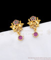 Ruby Green Stone Forming Stud Earring Jewelry ER3307