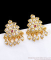 Bridal Design Impon Stud Earring White Ruby Gati Stone ER3319