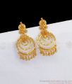 Simple Plain Gold Earring Dangler Design ER3327