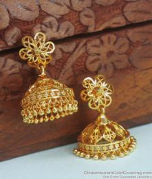 Gold covering jhumkas sales