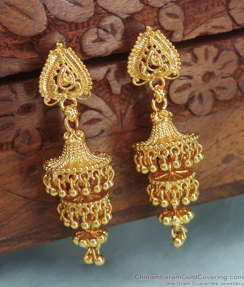 One Gram Gold Plated Jhumka Earring At Offer Price ER3343